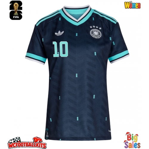 Germany Jamal Musiala #10 Replica Away Stadium Shirt for Women World Cup 2026 Short Sleeve